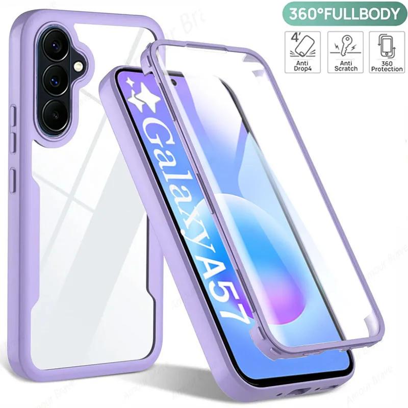 360-Degree Shockproof Clear Phone Case with Full Protection
