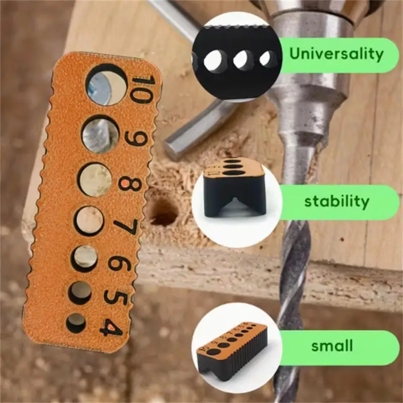 Multi-functional Handheld Drill Guide Non-Slip Woodworking Drilling Locator Vertical Punching Hole Wood Doweling Hole Guide Tool