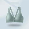 New Front Open Button Ice Silk Maternity Breastfeeding Bra Comfortable Gathering Traceless and Anti Sagging Latex Vest Style Bra 6