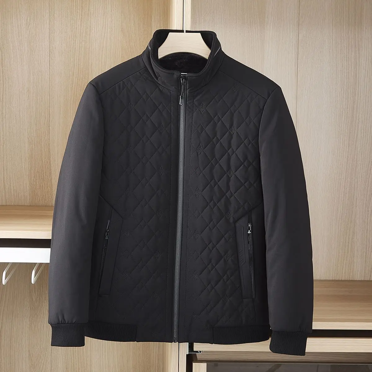 

Men's Autumn Winter New Ultralight Classic Thick Warm Stand Collar Jacket Parkas Coat Men Casual Windproof Parka Outwear Men E03