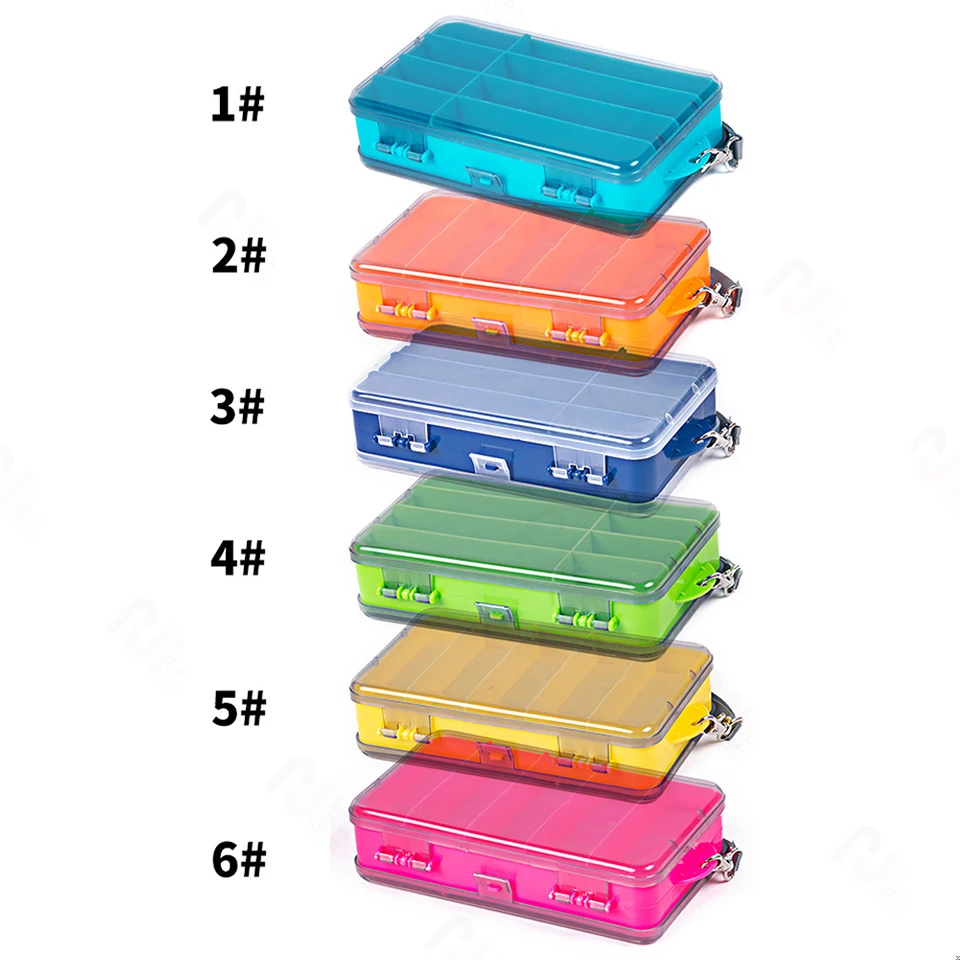 1pc Fishing Tackle box 13 Compartments Fishing Accessories Lure Hook Storage Case Double Sided Fishing Tool organizer boxes