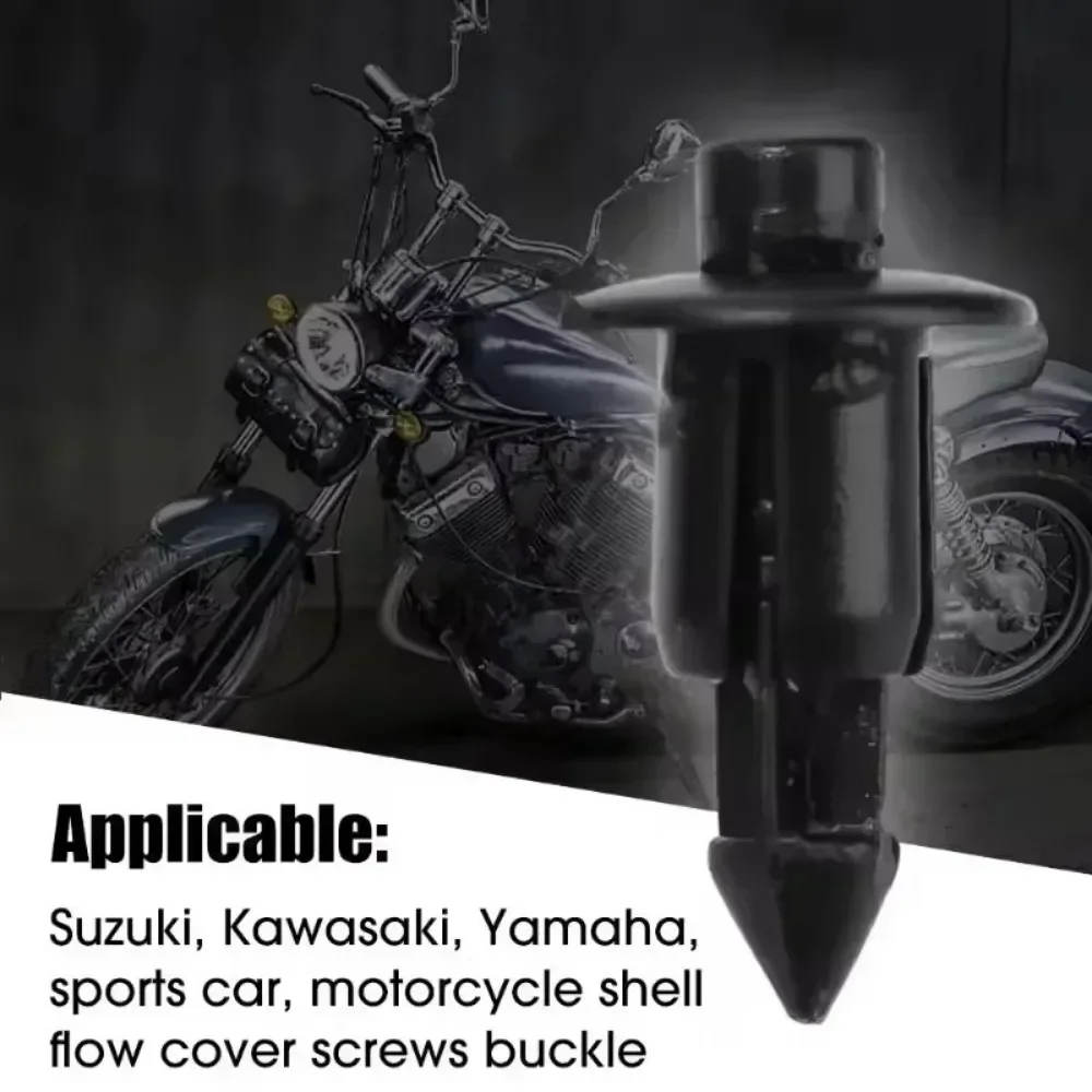 10-100pcs Motorcycle 6mm Rivet Fairing Body Trim Panel Fastener Screw Clips Universal For Suzuki Kawasaki Yamah