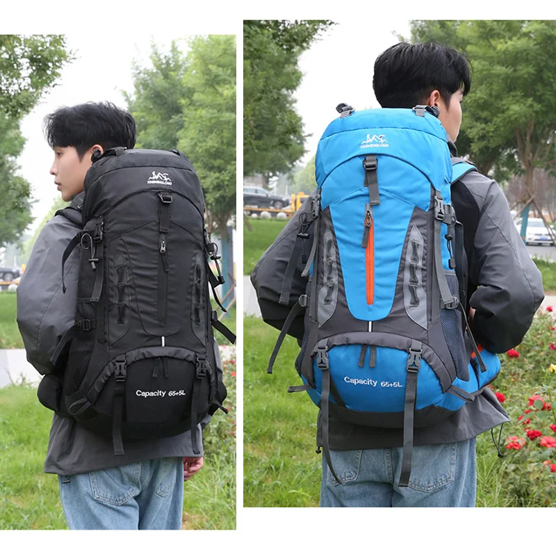 70L Camping Backpack Travel Bag Climbing Men Women Hiking Trekking Bag Outdoor Mountaineering Sports Bags Hydration Luggage Pack 2