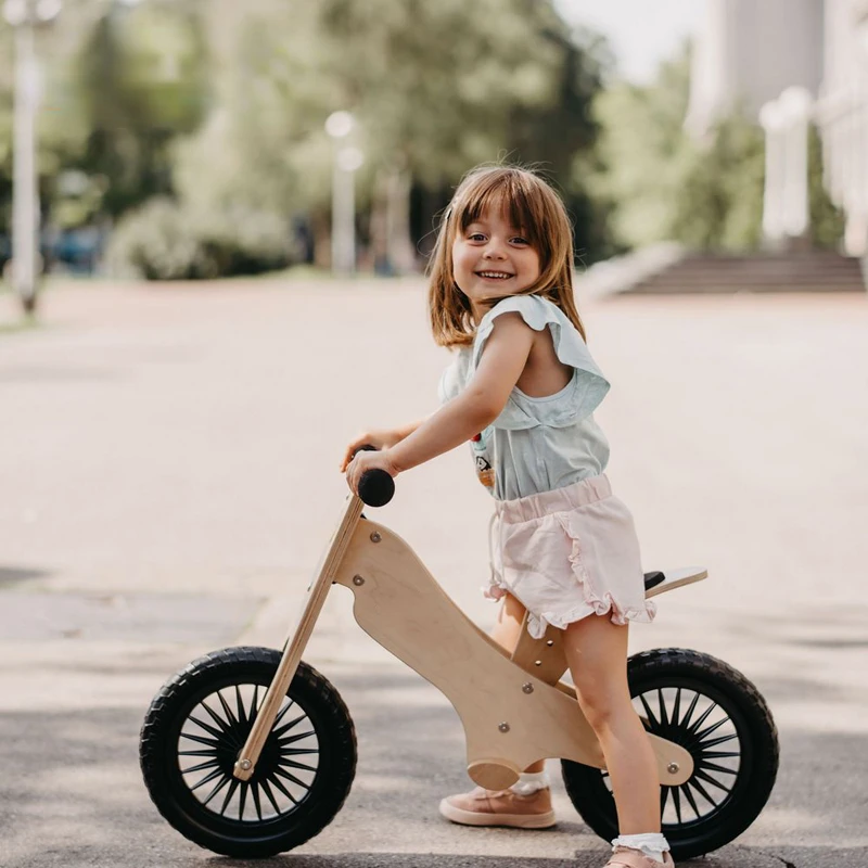 

high quality wood 3 in1 wooden helmet with front basket 7 10 years old child baby 12 inch for children kids bicycle balance bike