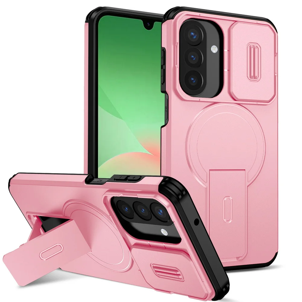 Magnetic Kickstand Heavy Duty Case with Sliding Camera Protector Cover