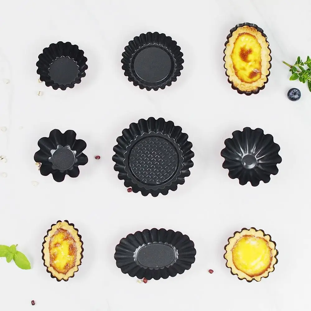 Kitchen Baking Accessories Carbon Steel Egg Tart Molds Non-stick Reusable Cake Mold Creative Mini Flan Pan Mold Cupcake Egg Tart cake mold