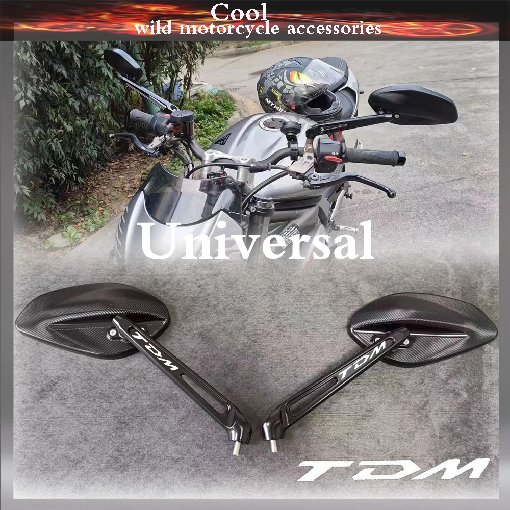 

With Logo Motorcycle Rearview Side Mirror For YAMAHA TDM900 TDM850 TDM 850 900 aluminum alloy Moto Accessories Reversing mirror