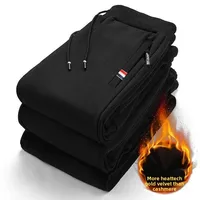 Loose Fit Men's Fashionable Korean Style Comfortable Straight Leg Warm Elastic Waist Large Size Sports Long Trousers