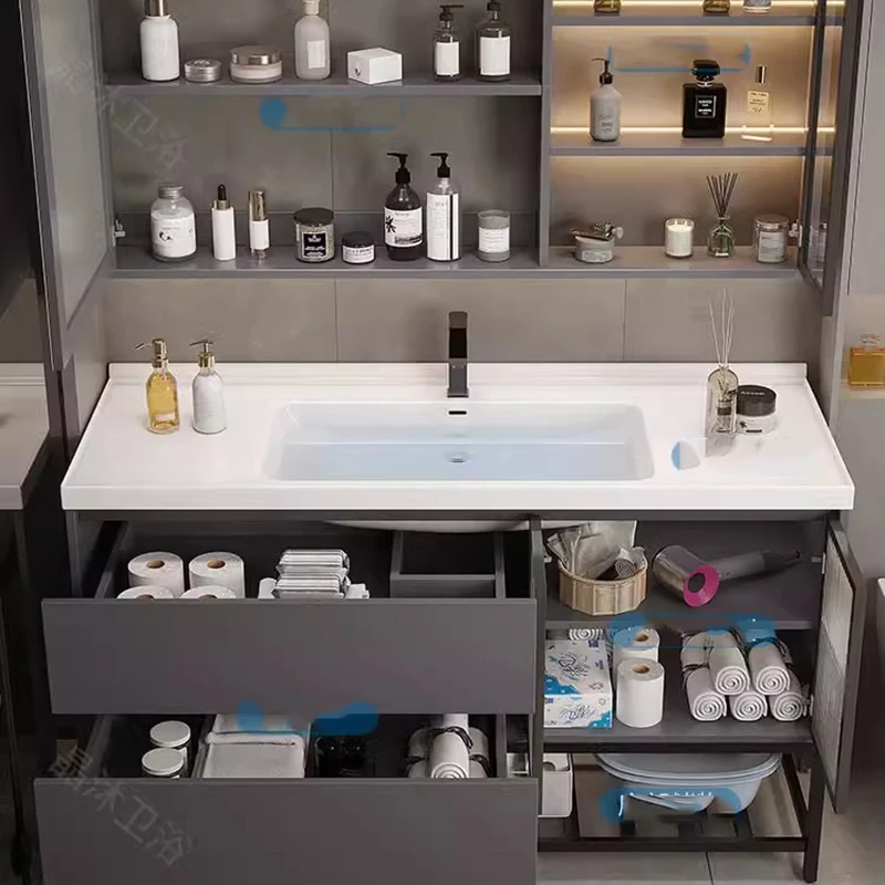 Modern Minimalist Bathroom Vanities Washbasin Floor Toilet Partition Bathroom Vanities Vintage Vanity Mobiletto Bagno Furniture