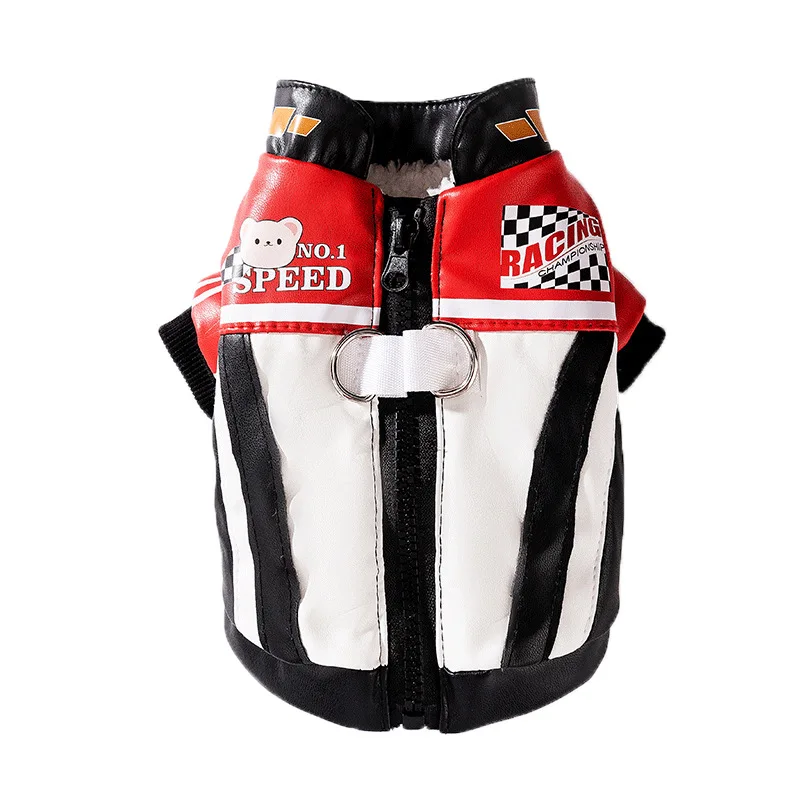 Leather Pet Motorcycle Jacket 5