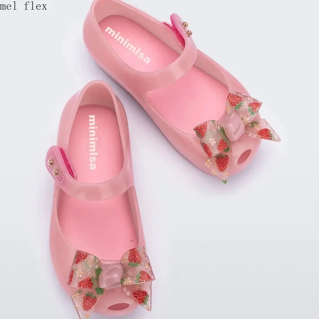 Mini Melflex Strawberry Little Girl Shoes Classic New Summer Jelly Shoe