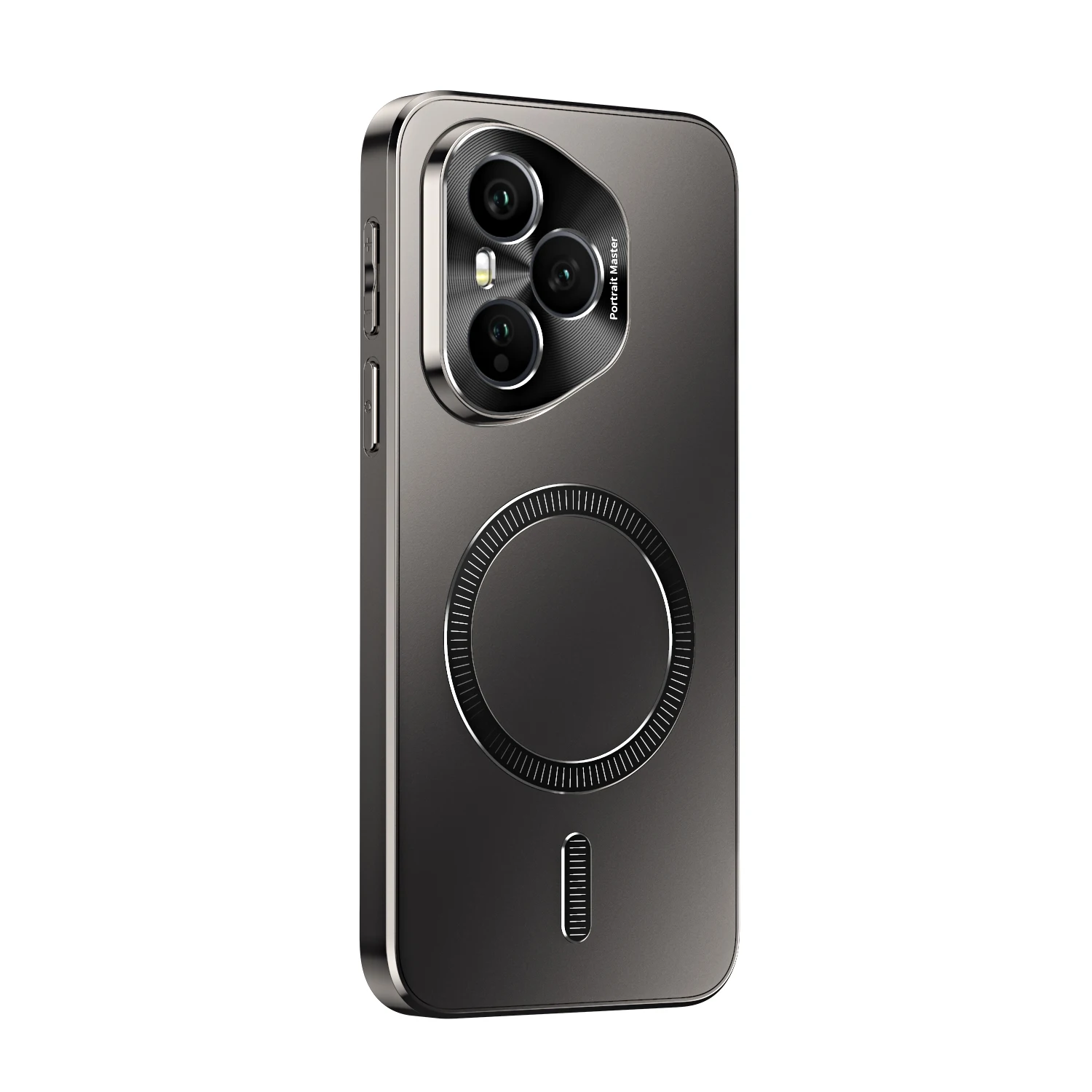 Luxury Metal Lens Protection Magnetic Case with Wireless Charging Capability and Soft Bumper Cover