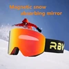 RBworld Ski Goggles Magnetic Double Layer Lens Magnet Skiing Anti-fog Snowboard Men Women Ski Glasses Eyewear Oculos Snowboard 1