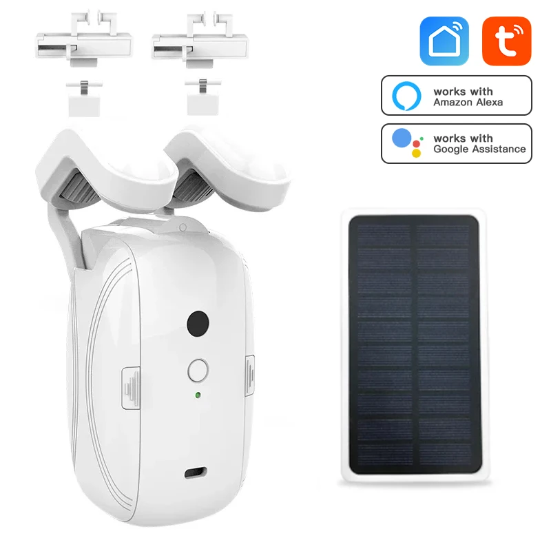Tuya Inteligente sem Fio Automático Abridor de Cortina Rod Romano u i Track Painel Solar Yande Alice Alexa Google Home Voice