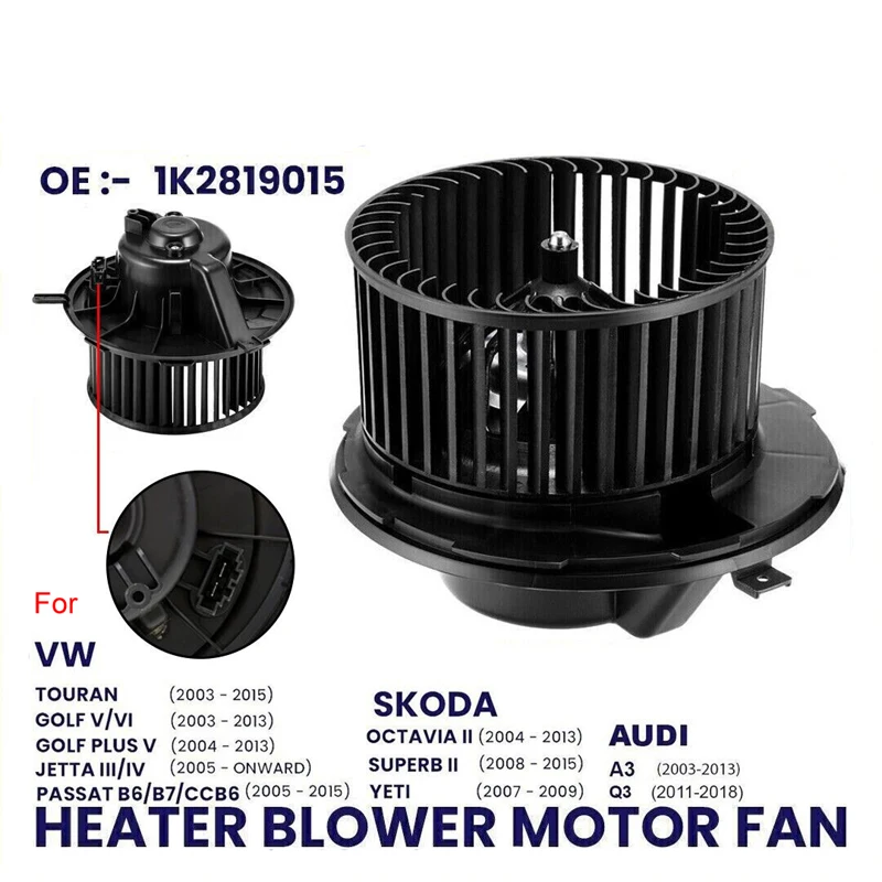 

HEATER BLOWER MOTOR FAN FOR SEAT ALHAMBRA LEON ALTEA XL TOLEDO MK3 AUDI A3 Q3