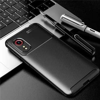 In Fibra di carbonio Per Il Caso di Samsung Galaxy Xcover Pro Molle Della Copertura Del Telefono di Protezione Del Respingente Per Samsung Galaxy Xcover Caso Pro G715 6.3''