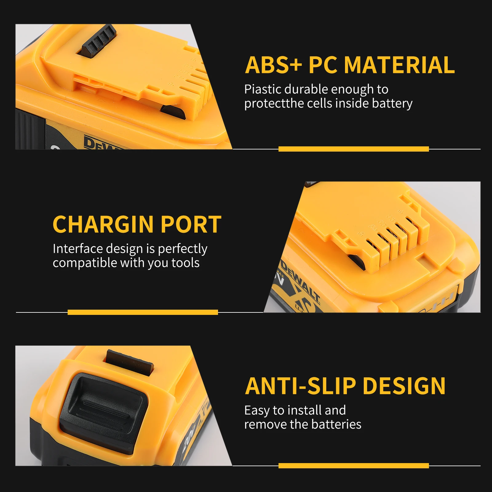DEWALT Original packaging  20V, 6.0AH, DCB206   rechargeable Backup lithium battery ﻿ 5
