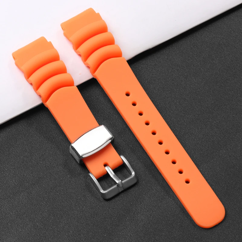 Silicone Sport Waterproof Watch Band - Unisex Replacement Strap 20mm/22mm