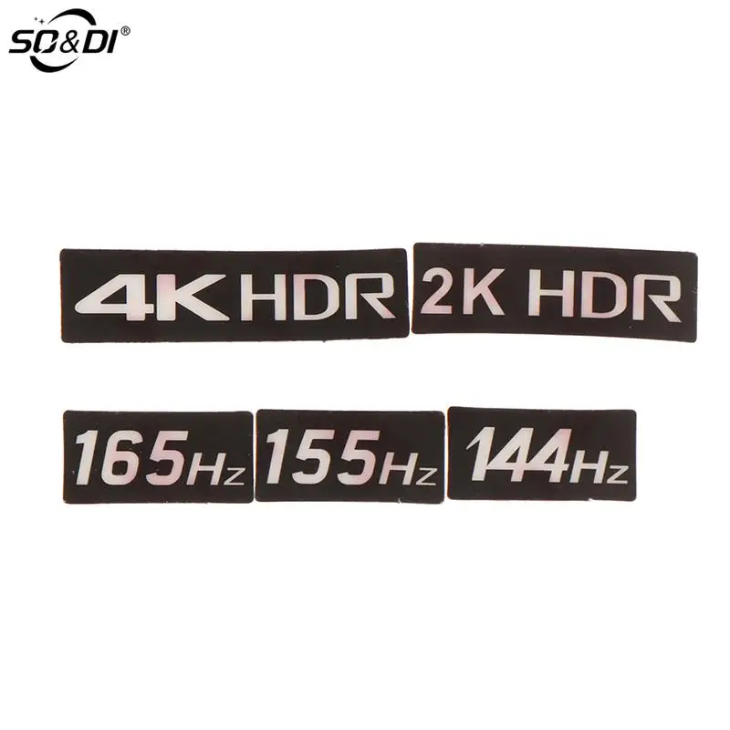 노트북 데스크탑 PC 모니터 스티커, 144Hz, 155Hz, 165Hz, 4K 2K HDR, 와이파이, 전화 라벨, TV 모니터 홈 시어터