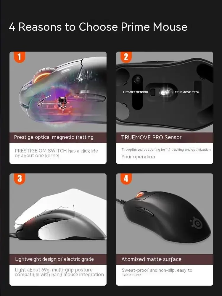 Prime Wireless, Lightweight Ultra-fast FPS Gaming Mouse