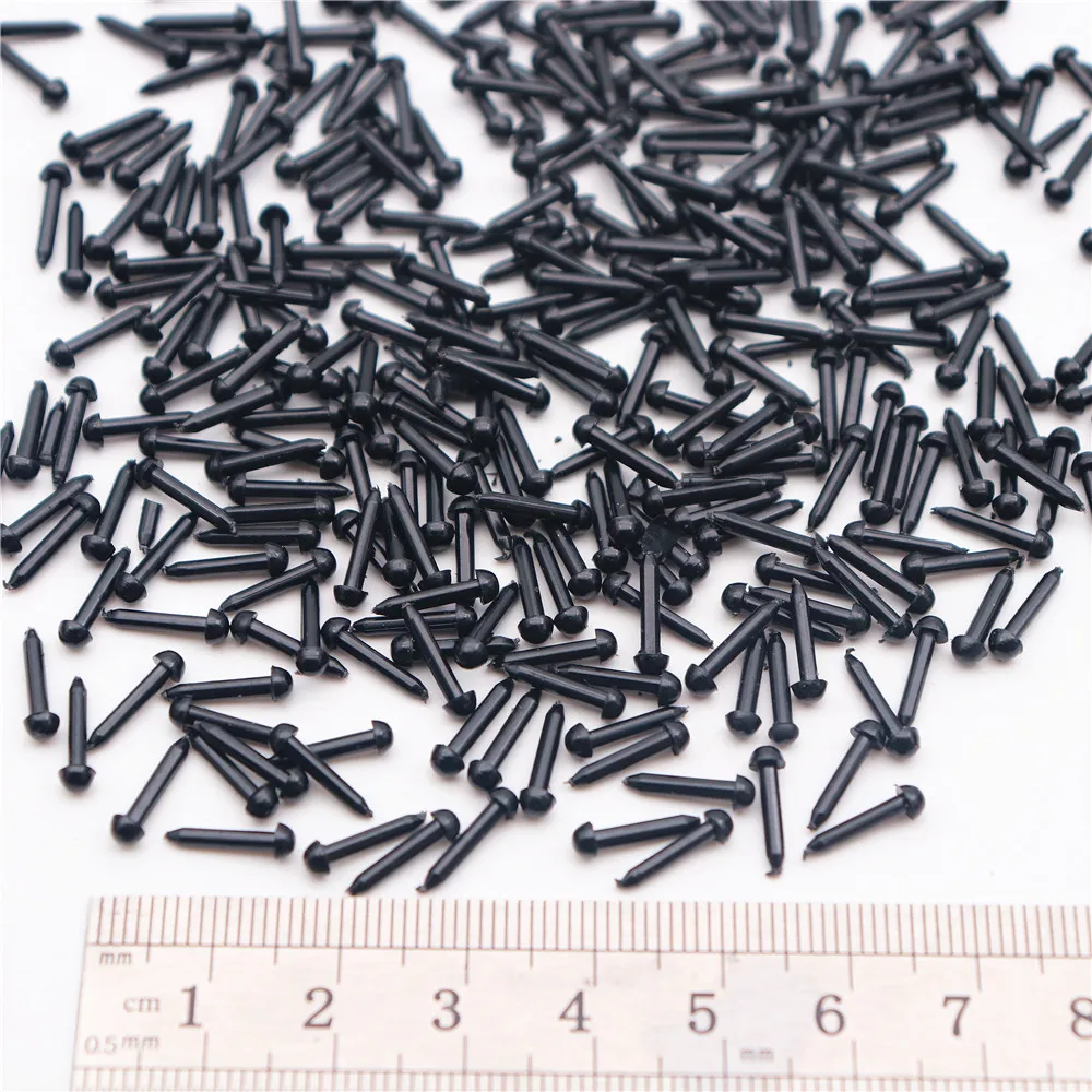 200pcs 3/4/5/6mm Black Plastic Eyes For Needle Felting Dolls Poke Teddy Bears DIY Handmade Toy Doll Accessories