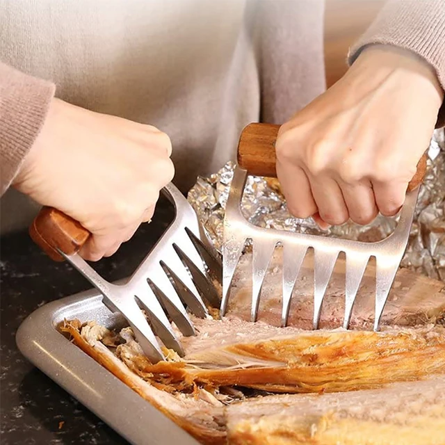Acél/Műanyag Húspreszelő Karmok Bbq Húzott Húskezelő Villák Mancsok Az Összes Hús Kiegészítőinek Aprításához Konyhai Szerszámok - Image 5