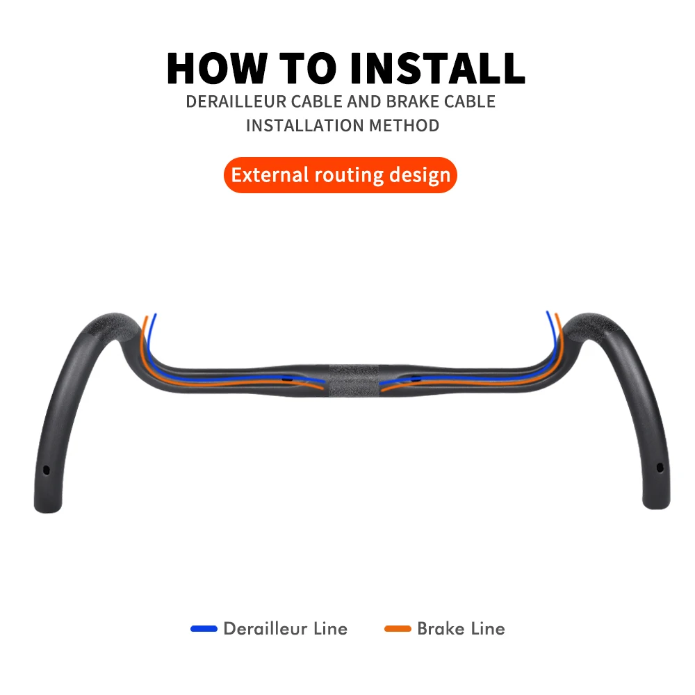 TOSEEK RS-wrc Carbon Gravel Handlebar Exotropism Handle Bar