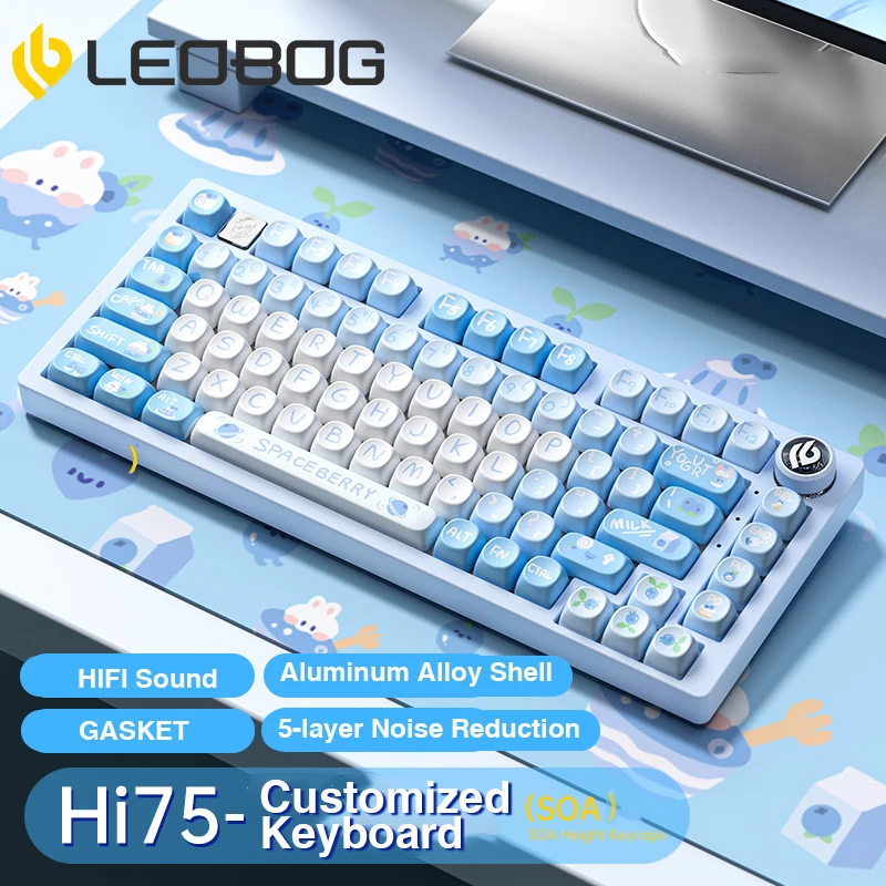 LEOBOG HI75 Metal Base Keyboard Gasket Structure Mechanical Gaming