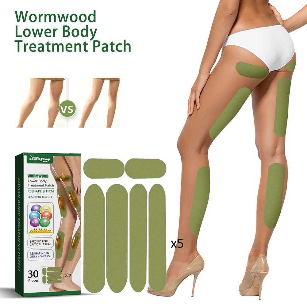 Wormwood Slimming Stickers Breathable Losing Weight Stickers Different Sizes Fat Burning Patch Safety Health Care for Body 30pcs