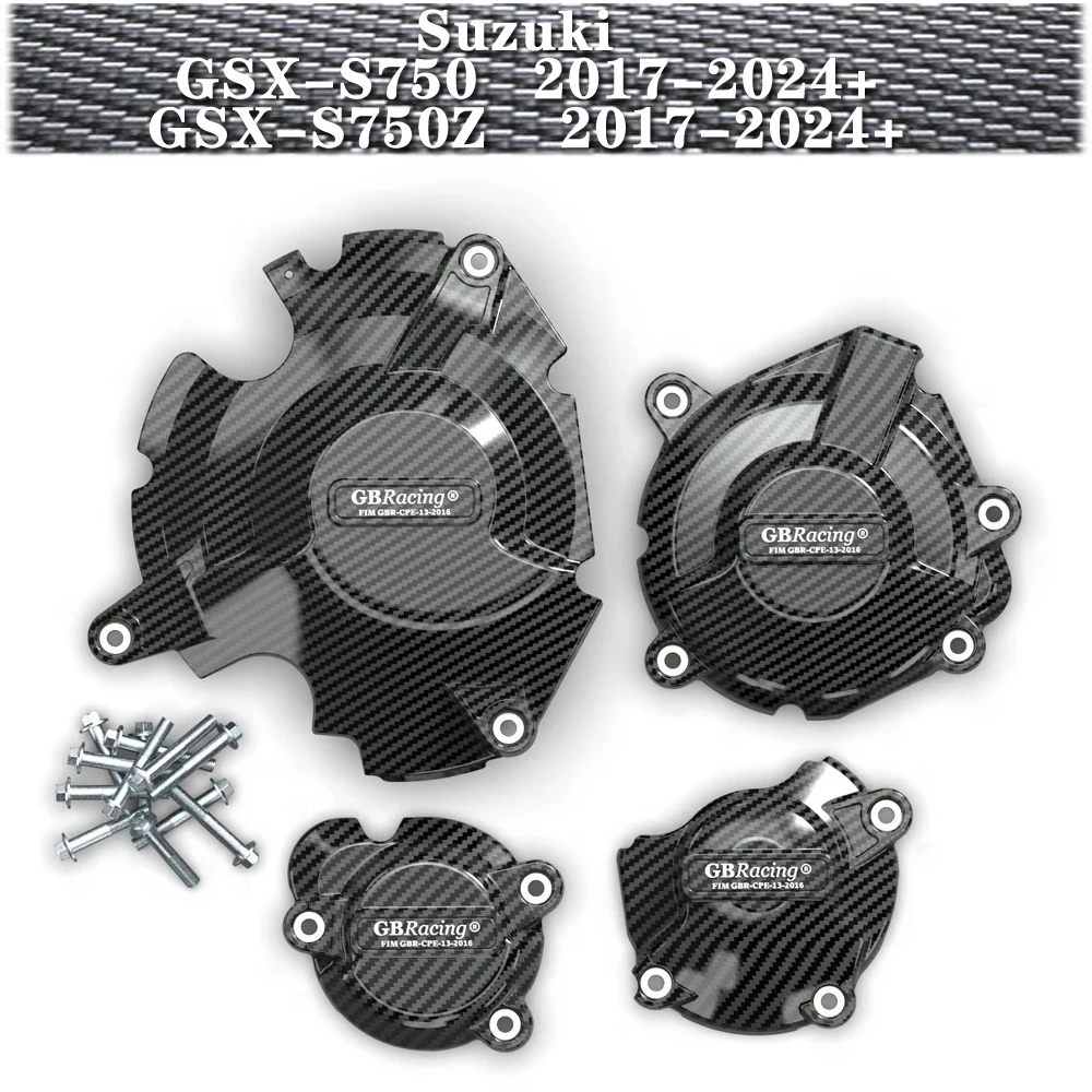 Engine Cover Protector carbon-look For Suzuki GSX-S750 GSX-S750Z + Motorcycles