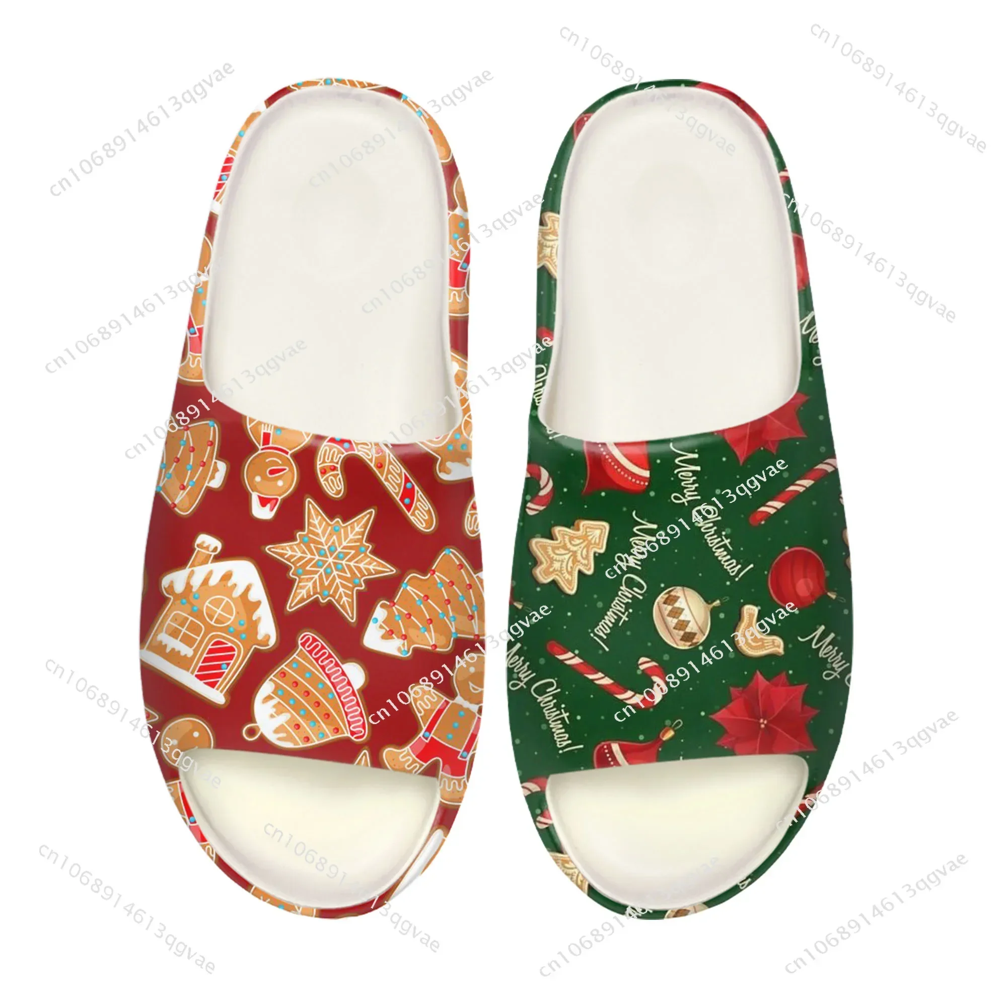 New Christmas Pattern Soft Sole Sllipers Home Clogs Customized Water Shoes Mens Womens Teenager Stepping on Shit Beach Sandals