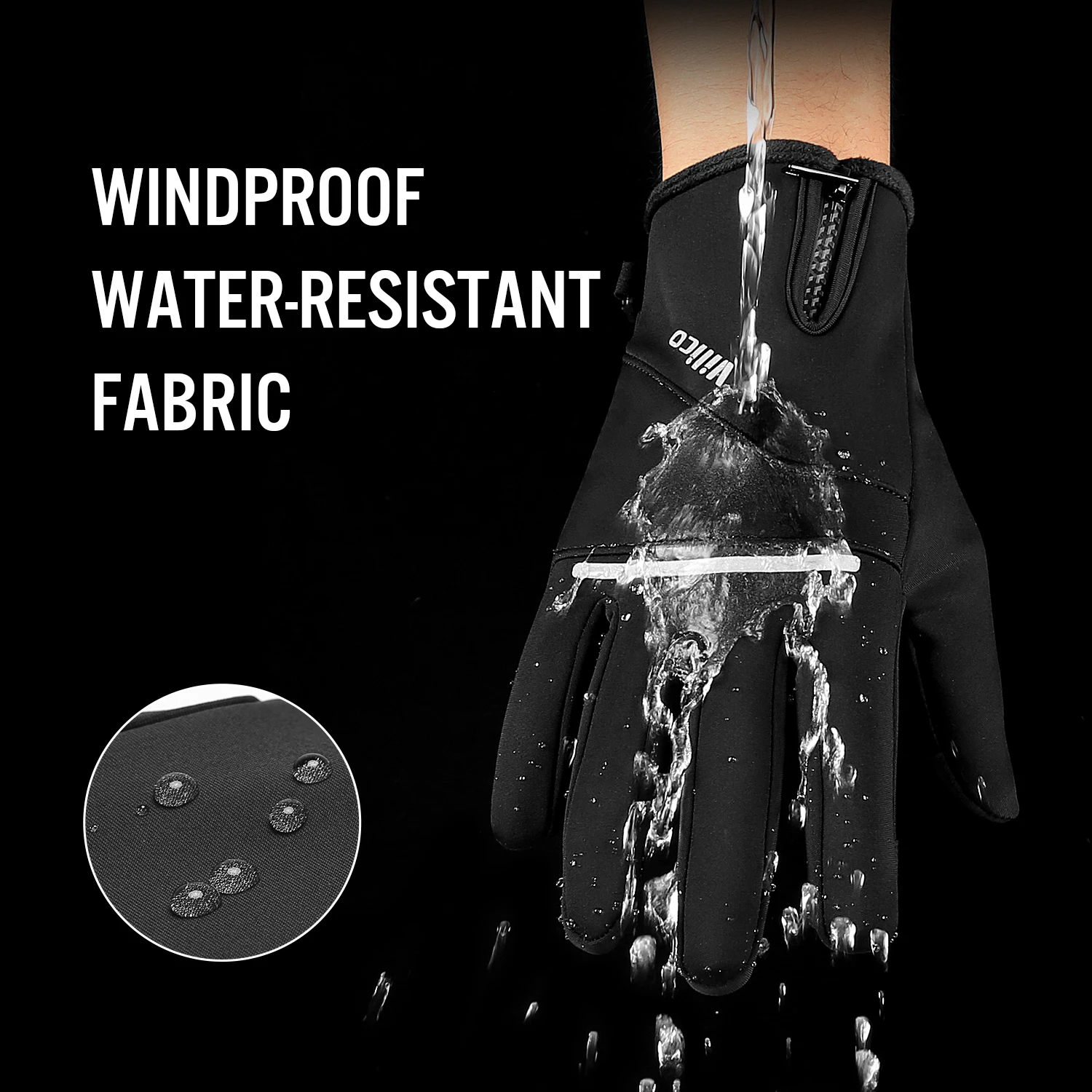 Cycling Gloves Winter Touch Screen Bicycle Gloves Outdoor Scooter Windproof Riding Motorcycle Ski Warm Bike Gloves