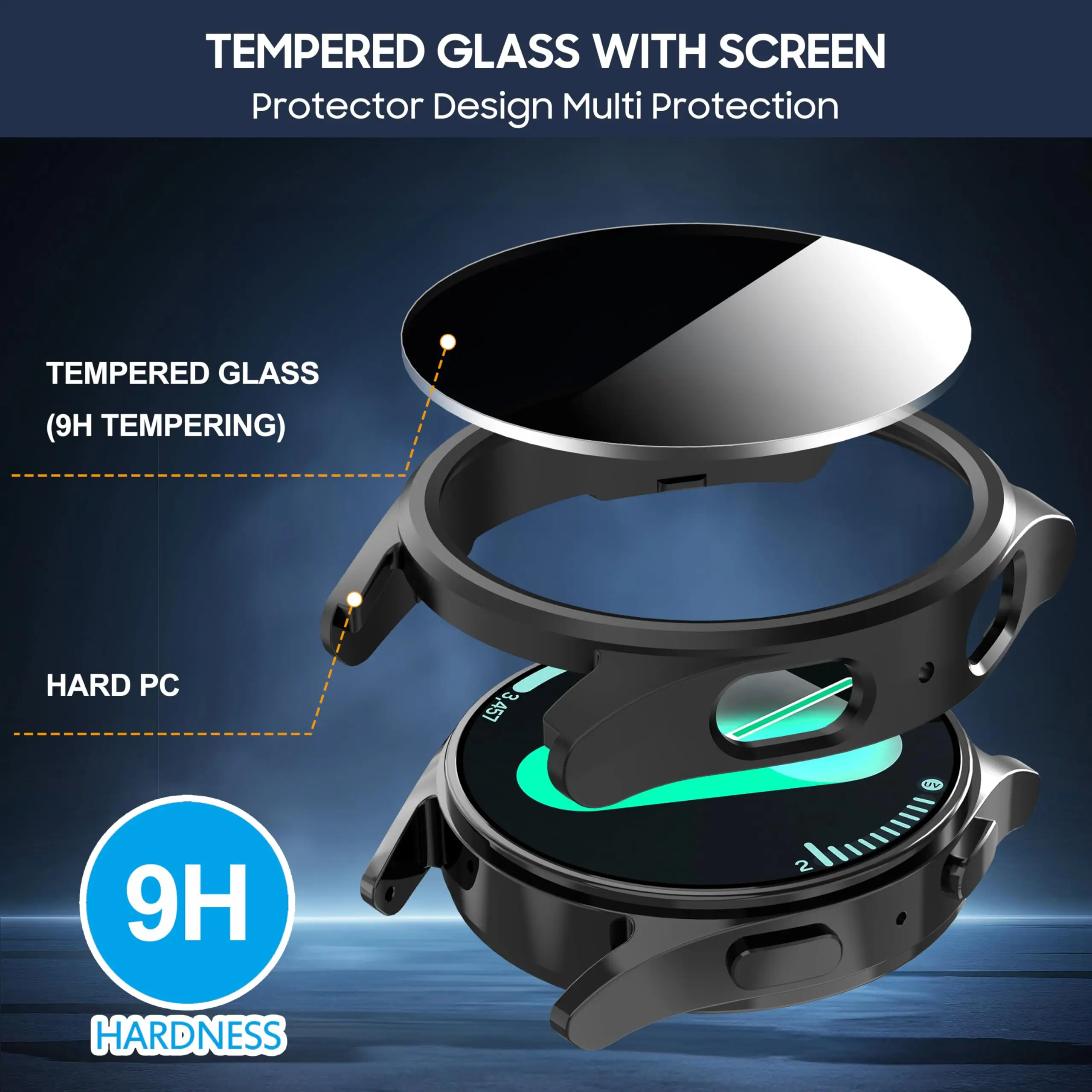 Premium Privacy Tempered Glass Shockproof Protective Case
