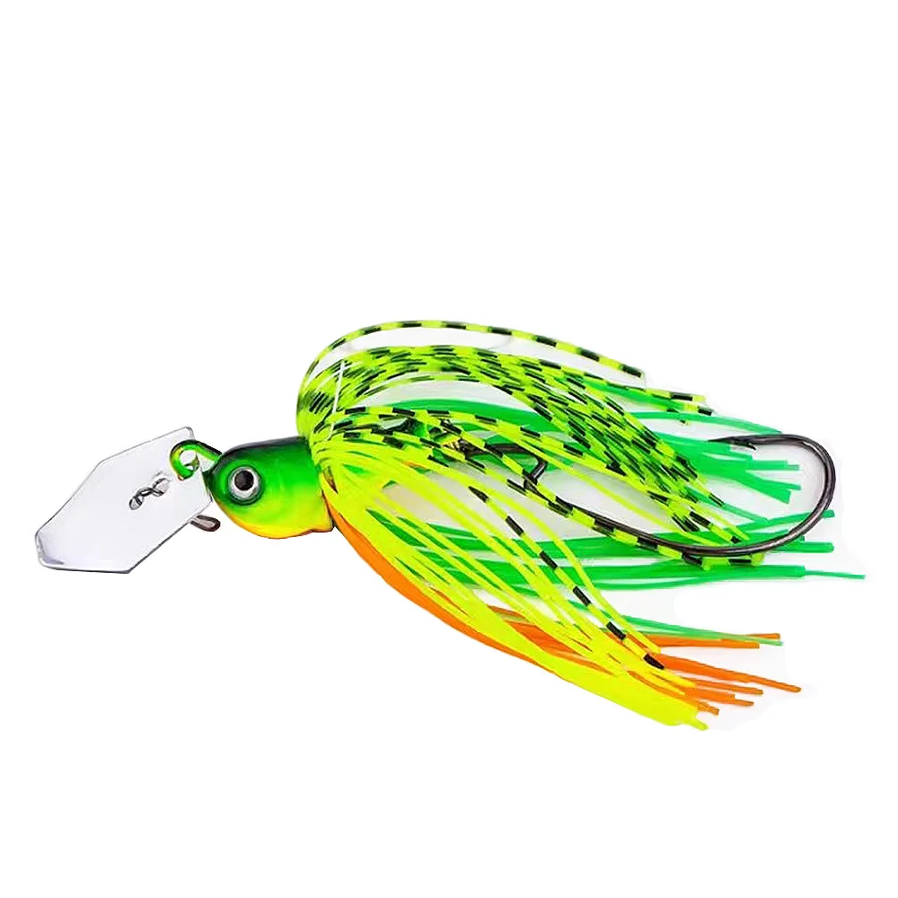 5pcs Chatter Baits Bladed Jig Con Gonna In Silicone E Ami Affilati - Esca Da Pesca Per Bass, Trota E Luccio