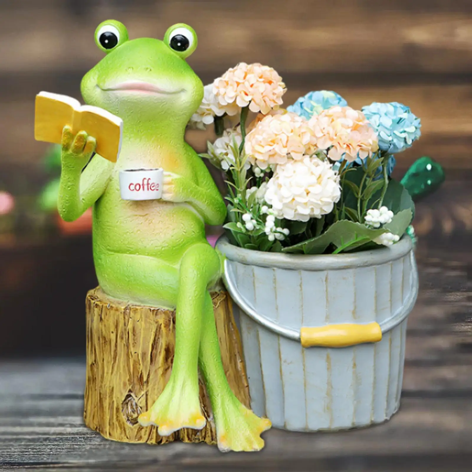 

Lovely Frog Flowerpots Cartoon Planter Pots for Birthday Gift Windowsill