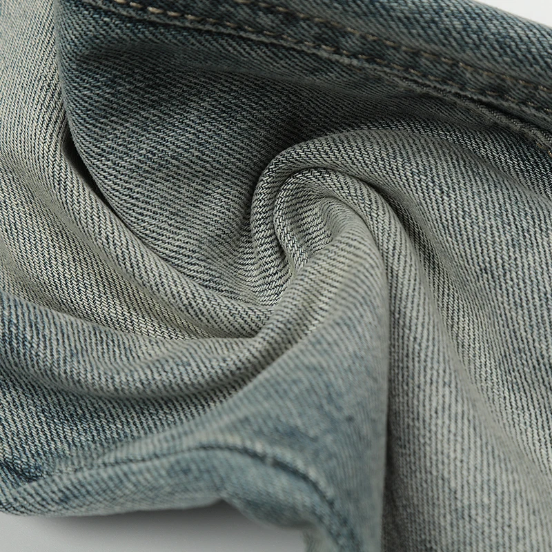 UPRAKF Spliced Jeans Pocket Black Streetwear Blue Denim Pants Casual High Street Fashion Trousers Washed Harajuku Button