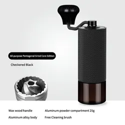 Premium Stainless Steel Hand-Crank Coffee Grinder with Adjustable Burr and Dual Bearings (1PCs)