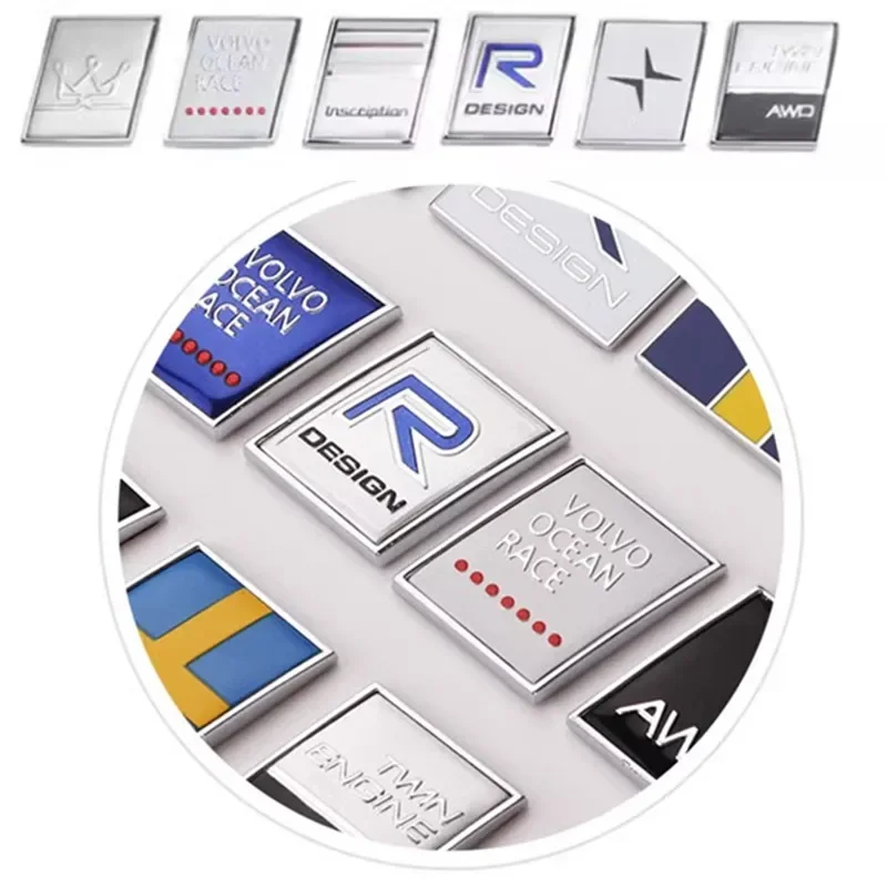 

3D metal r design AWD Moss test logo badge sticker car sticker for Volvo Ocean V40 V60 V90 XC60 XC90 XC40 XC70 S60 S80 S90 C30
