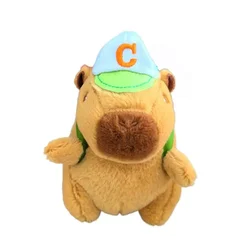 Cartoon Capybara Plush Pendant Keychain - Multicolor Stuffed Animal Accessory (E)