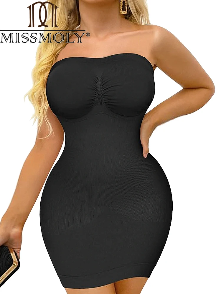 

Seamless Full Slips Shapewear Strapless Bodysuit Under Dress Body Shaper Dresses Butt Lifter Tummy Control Shaping Corset