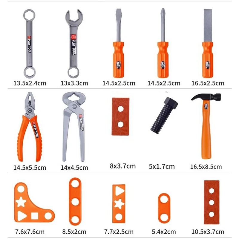 38/41Pcs Children's Tool Set Baby Simulation Repair Tools Electric Drill Screwdriver Repair House Toys Play Kit for Boys Girls