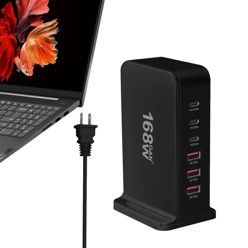 

Настольная зарядная станция с 3 USB-портами тип с, 168 Вт