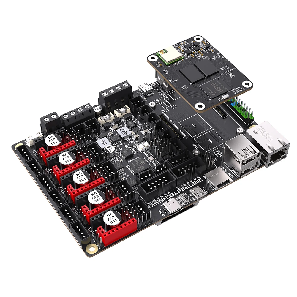 Bigtreetech-placa-mãe para Raspberry pi Manta M5p M8p 32 Bits Tmc2209 Cb1 Cm4 Klipper Ender Impressora 3d Voron Tela Hdmi5 - Imagem 4