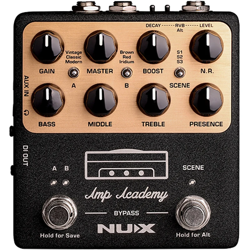 Nux Multi Effect Guitar Pedal Processor Amp Simulator Delay Reverb Booster Kompressor Accessori Per Parti Di Chitarra Elettrica Acustica