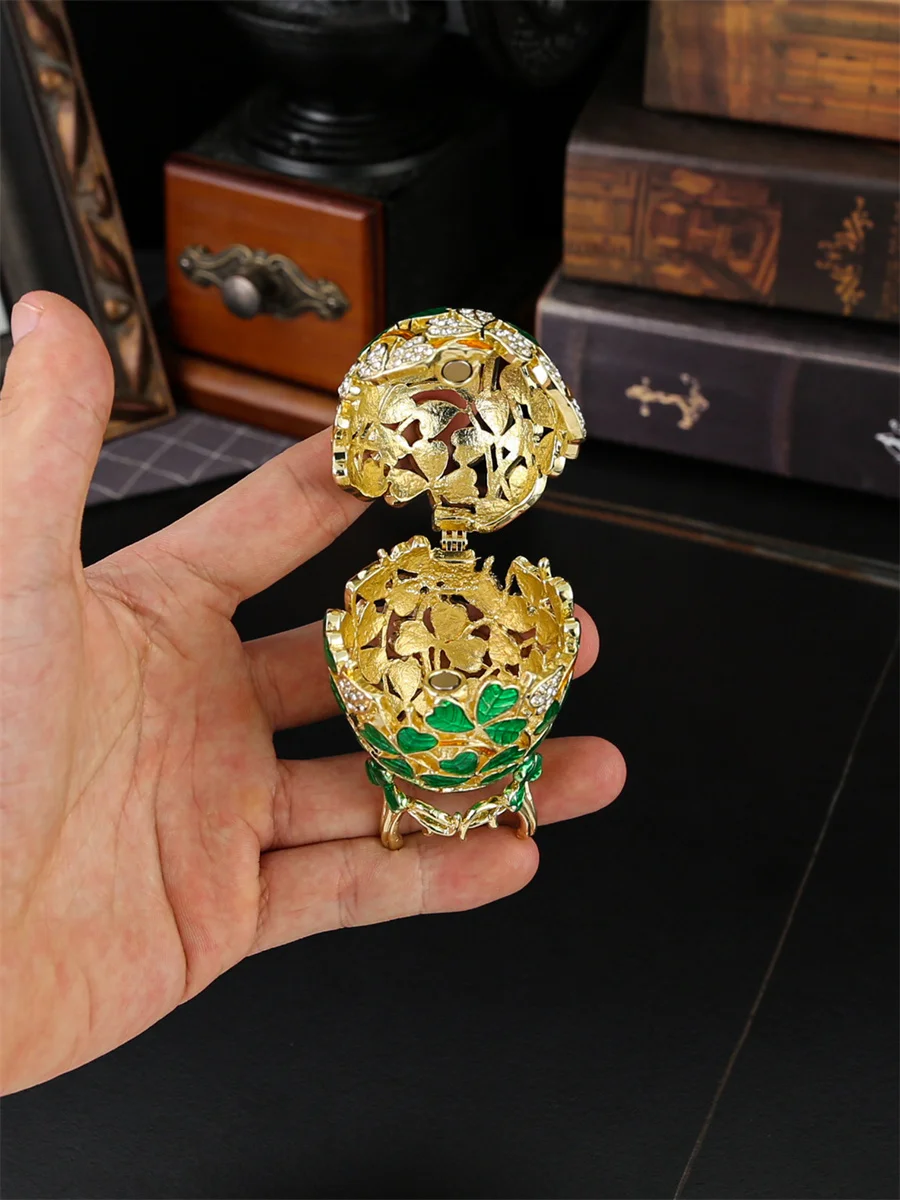 Dekorative Schmuckdose In Eiform Mit Diamanten Als Geschenk_voghion.com