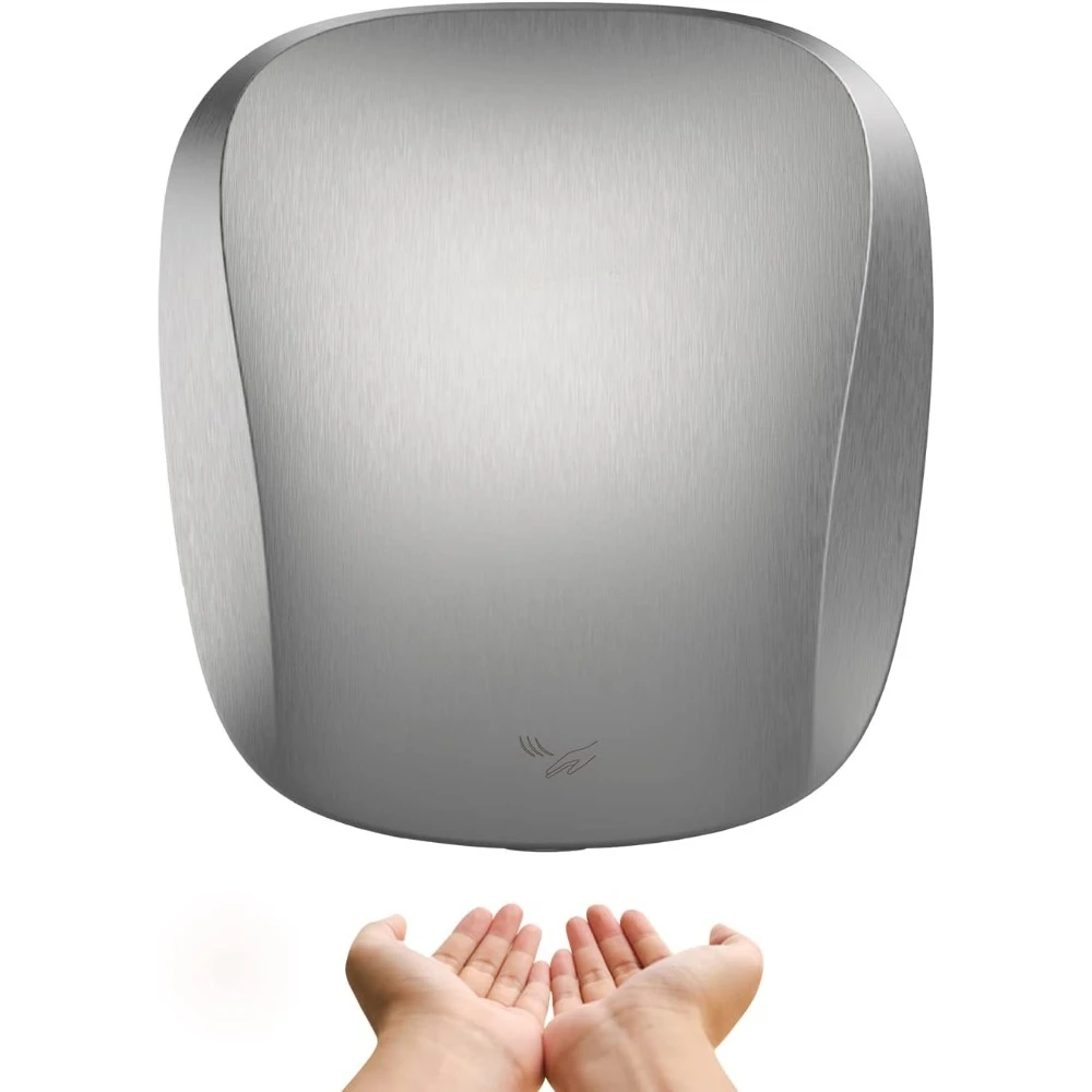

Air Tank Heavy Duty Hand Dryer HEPA Filter UL Approved 120V 1400W Brushed Stainless Steel Finish Model AK2903,Appliance