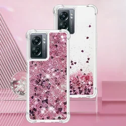 Sparkling Liquid Quicksand Glitter Phone Case - Clear & Soft for OPPO A77 5G (G)