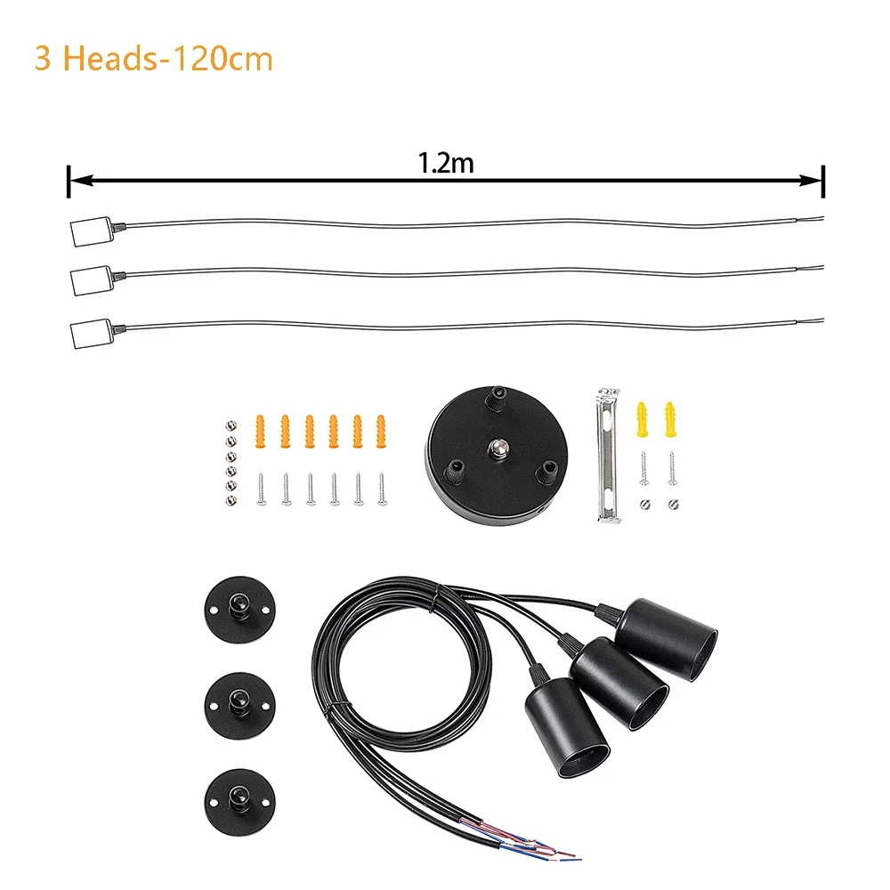 Black Spider chandelier Modern Nordic Retro Edison bulb lamp loft decoration adjustable spider ceiling lamp fixed E27