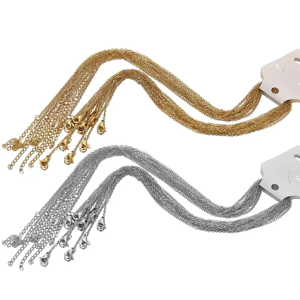 Gold stainless steel link chain example 2