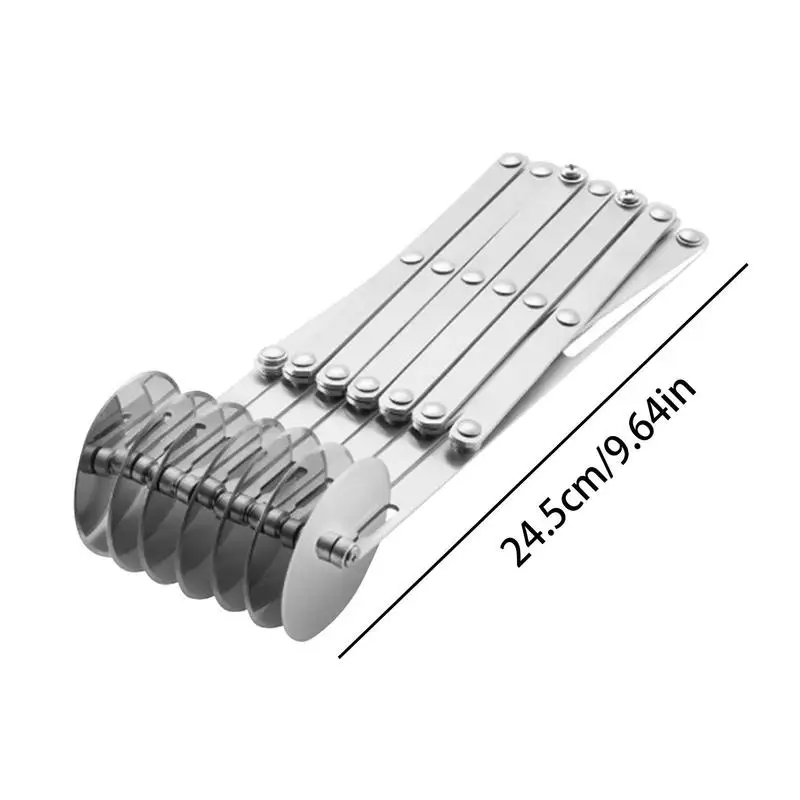 Adjustable Noodle Cutter Pasta Dough Slicer Stainless Steel Multi Wheel Spaghetti Roller Cutter Pastry Home Kitchen Tools